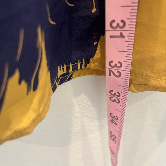 Lux 100% Silk Oversized Boho Blouse Women’s Floral Top Large Gothic 3/4 Sleeve - Picture 9 of 10